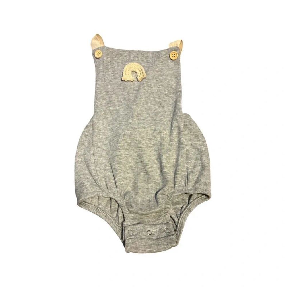 Infant Baby boy girl rainbow romper bodysuit backless sleeveless halter 0-3 M